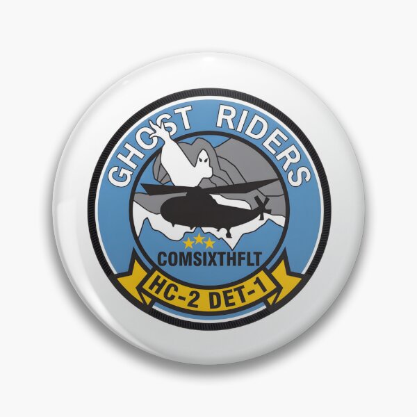 Item preview, Official Insignia of US Navy Helicopter Combat Support Squadron 2 (HC-2), Detachment 1 "Ghost Riders" – COMSIXTHFLT Support designed and sold by CharlieDesings.