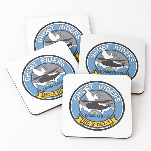 Item preview, Official Insignia of US Navy Helicopter Combat Support Squadron 2 (HC-2), Detachment 1 "Ghost Riders" – COMSIXTHFLT Support designed and sold by CharlieDesings.