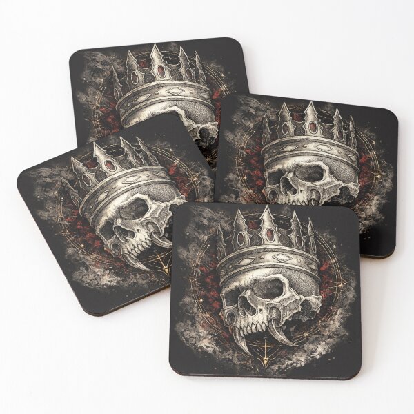 Item preview, Crowned Skull – Dark King Gothic Sticker designed and sold by KeiiMarket.