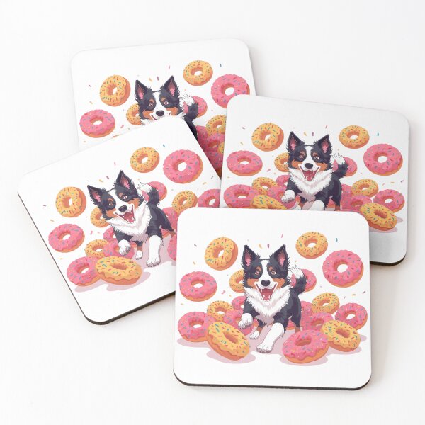 Item preview, Border Collie Herding Donuts Sticker – Funny Cute Collie Gift for Dog Lovers designed and sold by PawsAndWhimsy.