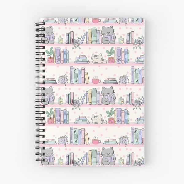 Item preview, Bookshelf, books and cats  designed and sold by Lockets Little Notes.