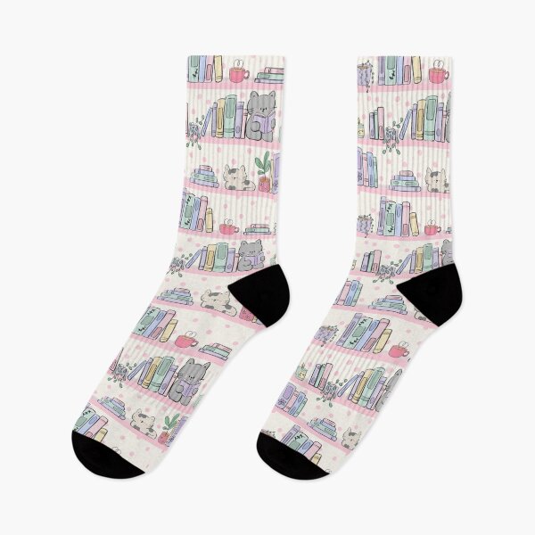 Item preview, Bookshelf, books and cats  designed and sold by Lockets Little Notes.