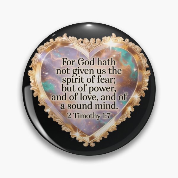 Item preview, No Fear 2 Timothy 1:7 Manga Heart Design designed and sold by lbgearhart.