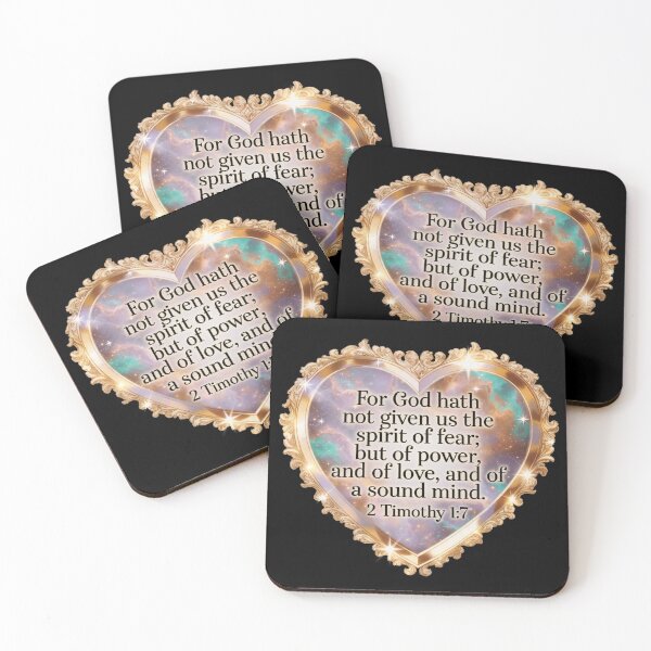 Item preview, No Fear 2 Timothy 1:7 Manga Heart Design designed and sold by lbgearhart.