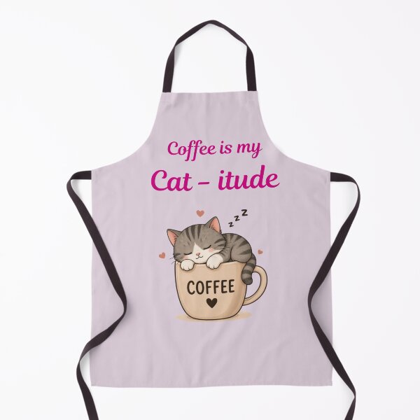 Item preview, Coffee Is My Catitude Cute Cat Design designed and sold by jyotsanafinds.