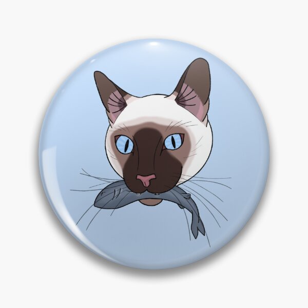 Item preview, Siamese Cat and Fish designed and sold by AriAgain.