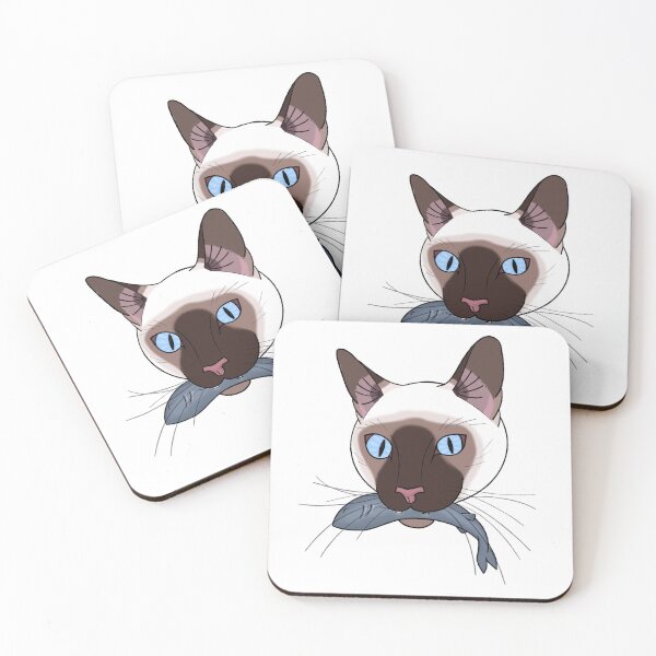 Item preview, Siamese Cat and Fish designed and sold by AriAgain.