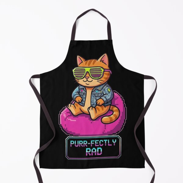 Item preview, Retro 80s Purr-fectly Rad Pixel Art Cat designed and sold by KelliesGrafix.