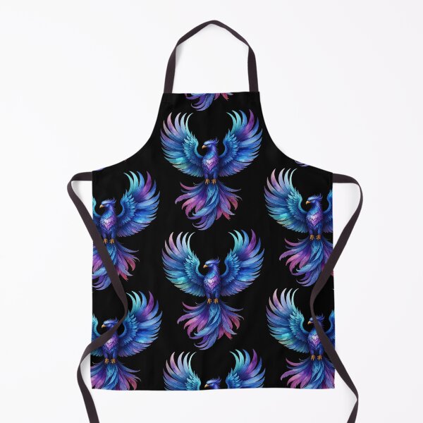 Item preview, Purple-blue phoenix of rebirth in watercolor style designed and sold by LiskoDesign.