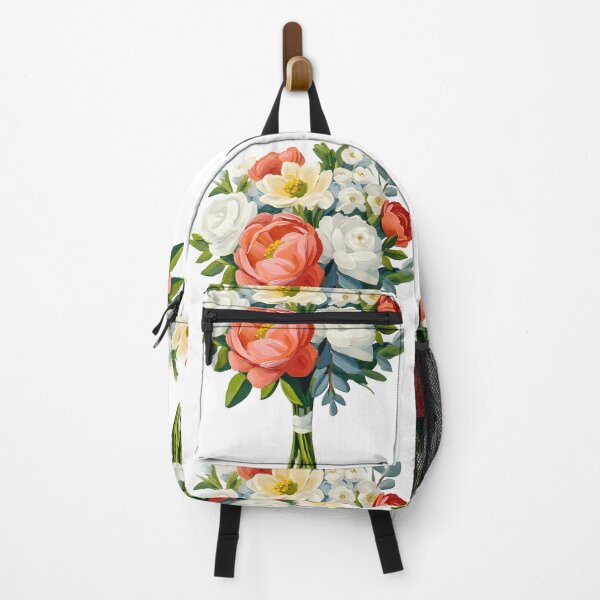 Item preview, Rustic Peony & Rose Bouquet - Painterly Red and White Floral Garden Art designed and sold by DesignArtist.ia.