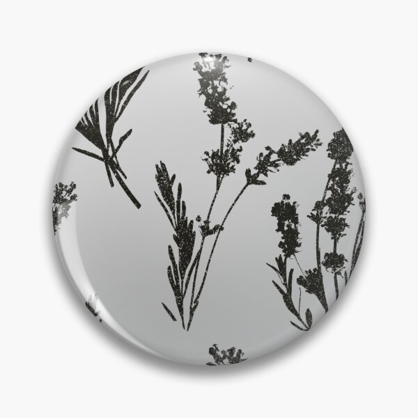 Item preview, Botanical Lavender Silhouette Sprig Pattern Monochrome in Light Grey designed and sold by NoemiMarozsan.