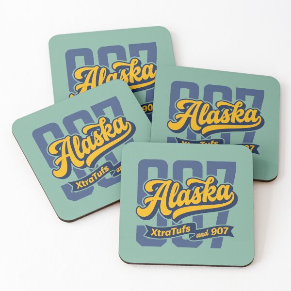 Item preview, Vintage Alaska 907 Retro Script XtraTufs and 907 Bold Design designed and sold by Cozy-Old-Pub.
