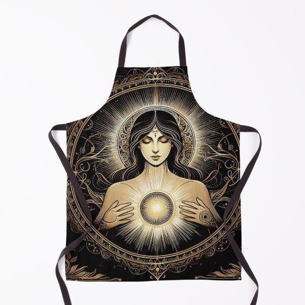 Item preview, Sun Goddess Line Art – Celestial Woman Holding Sun, Boho Mystical Design designed and sold by Roberta Calabrese.