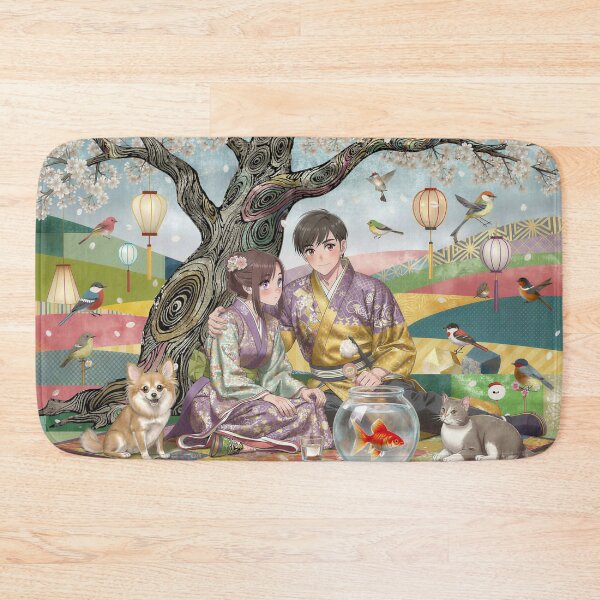 Item preview, Hanami Day with Pets designed and sold by M-Y-A-R-T-.
