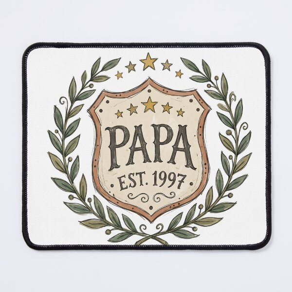 Item preview, Papa Crest Emblem — EST. 1997 designed and sold by LyoniHERA.