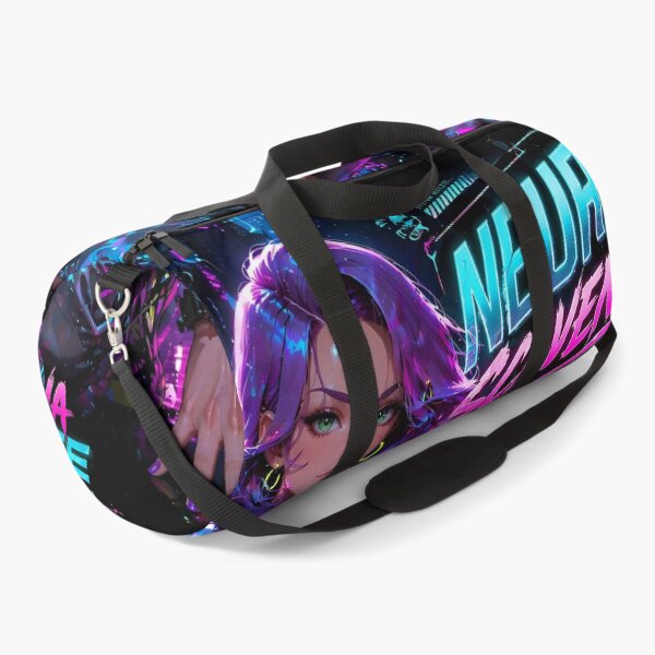 Item preview, NOVA BYTE: Cyberpunk Anime Girl Neon City Poster designed and sold by BorgSpareParts.