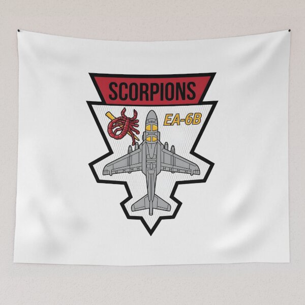 Item preview, Official Insignia of US Navy Tactical Electronic Warfare Squadron 132 (VAQ-132) "Scorpions" – EA-6B Prowler Era designed and sold by CharlieDesings.