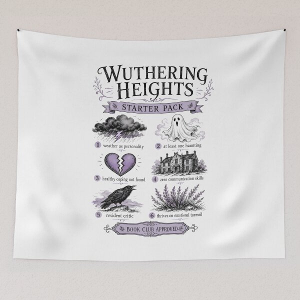 Item preview, Wuthering Heights Starter Pack Funny Emily Bronte Book Club designed and sold by Fenay Designs.