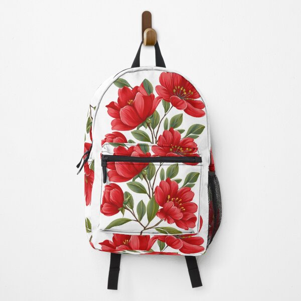 Item preview, Vivid Crimson Bloom Branch - Elegant Red Floral Botanical Illustration designed and sold by DesignArtist.ia.