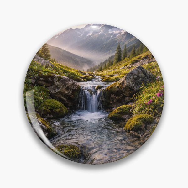 Item preview, Serene River between Alpine Mountains designed and sold by JuViRo.