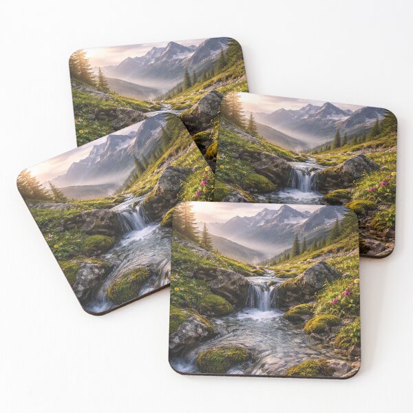 Item preview, Serene River between Alpine Mountains designed and sold by JuViRo.