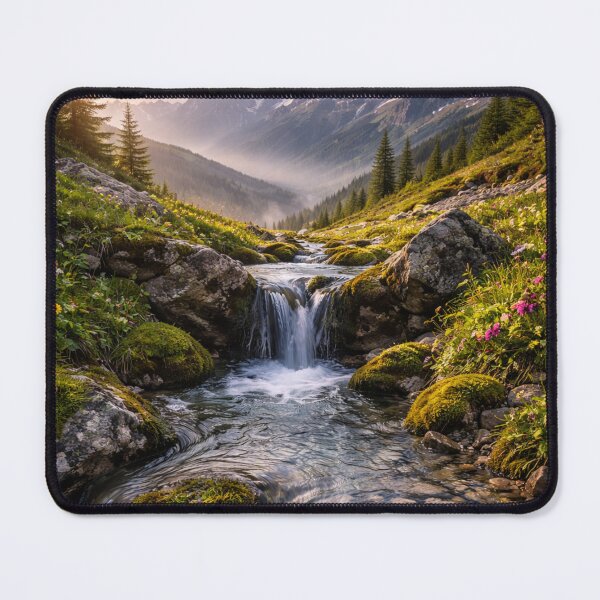 Item preview, Serene River between Alpine Mountains designed and sold by JuViRo.