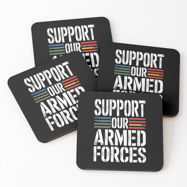 Item preview, Support Our Armed Forces — Distressed Military Stencil Shirt V4 designed and sold by DarylWelsh2024.