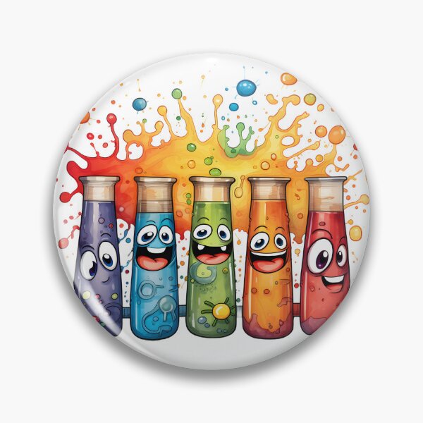 Item preview, Watercolor Cheerful Whimsical Science-Chemistry Test Tubes designed and sold by GrinGalore.