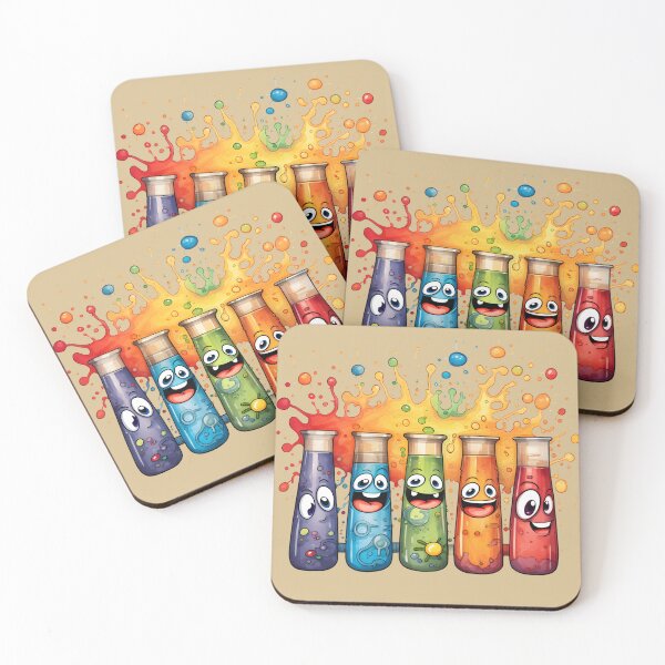Item preview, Watercolor Cheerful Whimsical Science-Chemistry Test Tubes designed and sold by GrinGalore.