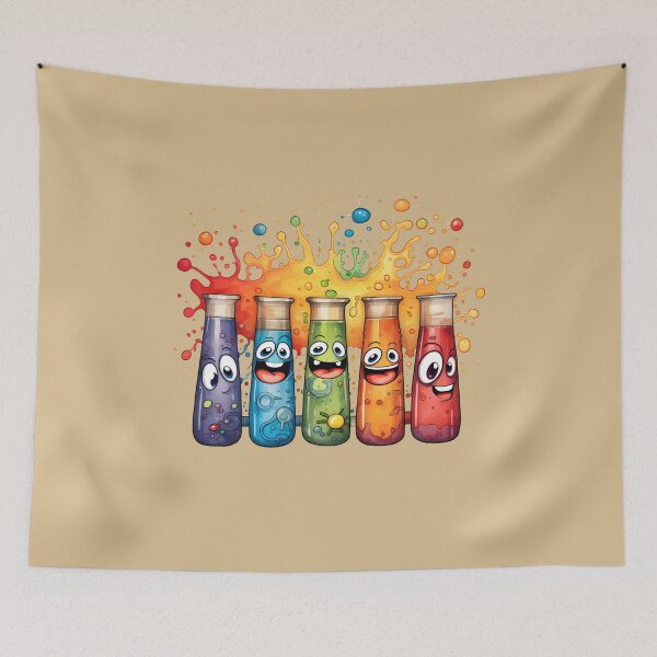 Item preview, Watercolor Cheerful Whimsical Science-Chemistry Test Tubes designed and sold by GrinGalore.