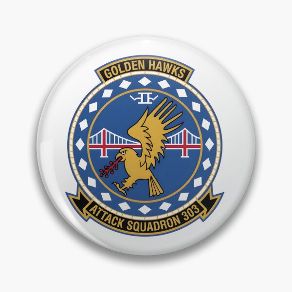 Item preview, Official Insignia of US Navy Reserve Attack Squadron 303 (VA-303) "Golden Hawks" designed and sold by CharlieDesings.