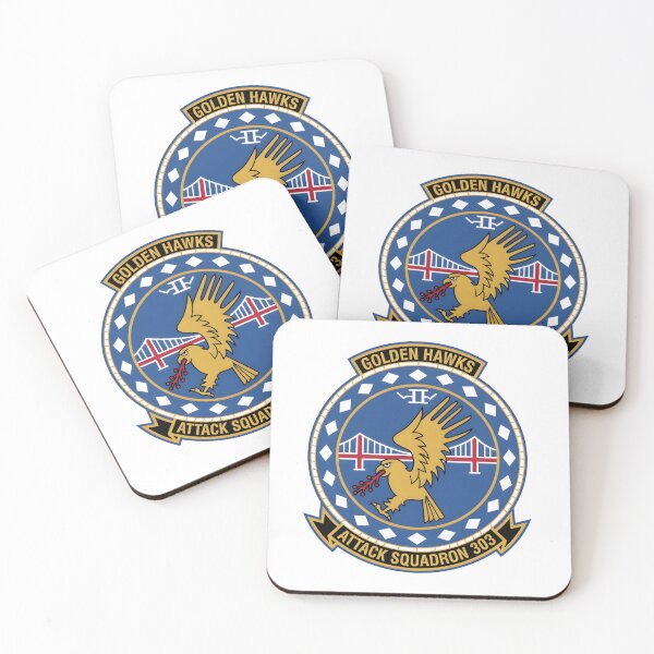 Item preview, Official Insignia of US Navy Reserve Attack Squadron 303 (VA-303) "Golden Hawks" designed and sold by CharlieDesings.