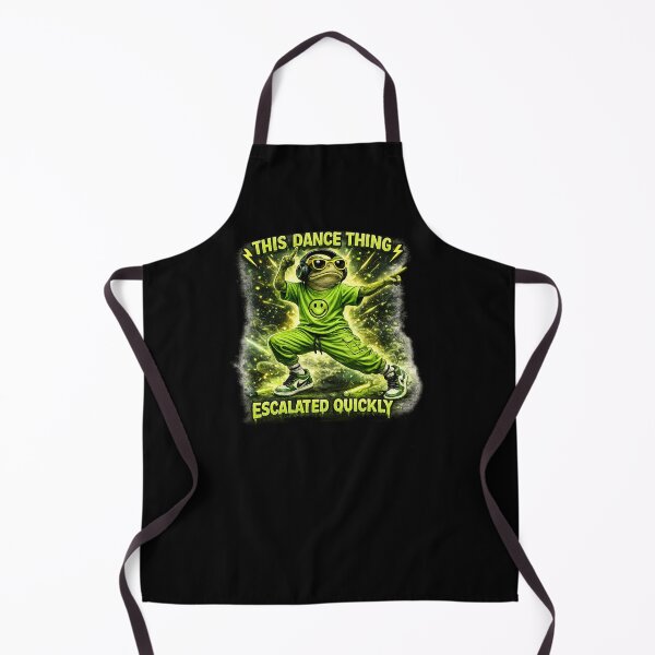 Item preview, This Dance Thing Escalated Quickly – Funny Techno Frog Shirt, Rave & EDM Festival Gift designed and sold by Wild Pixel Studio.