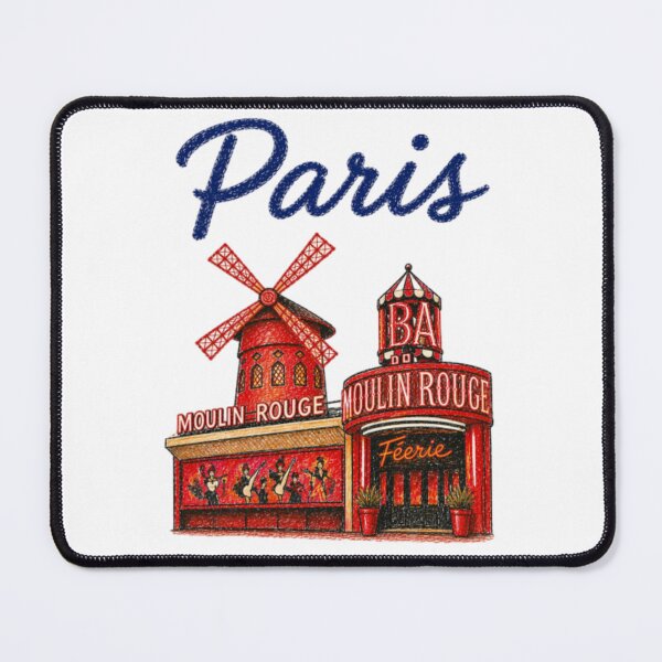 Item preview, Paris Moulin Rouge – Vintage pencil style illustration designed and sold by JOANNASKAH.