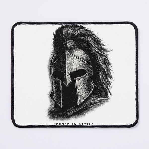 Item preview, Forged In Battle Spartan Warrior Helmet Gym Shirt designed and sold by Raven Studios.