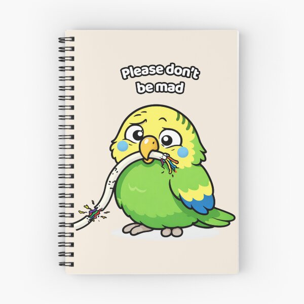 Item preview, Funny Budgie Please Don’t Be Mad – Guilty Bird Meme designed and sold by FeatherChaos.