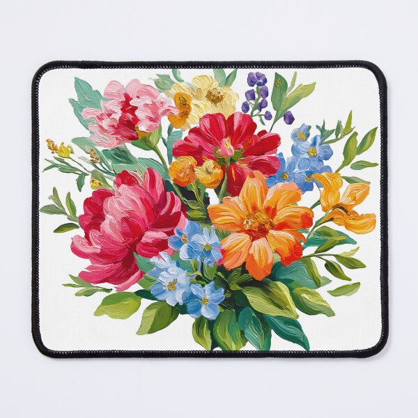 Item preview, Impasto Wildflower Garden - Textured Oil Paint Floral Bouquet Art designed and sold by DesignArtist.ia.