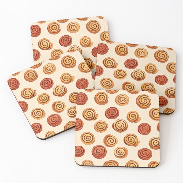 Item preview, Watercolor Cinnamon Roll Pattern Sweet Baked Goods designed and sold by NicolasGlowArt.