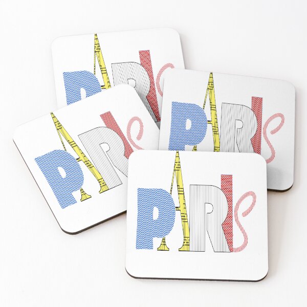Item preview, Paris Eiffel Tower Art Letters Skyline Collage designed and sold by ChR-oman.