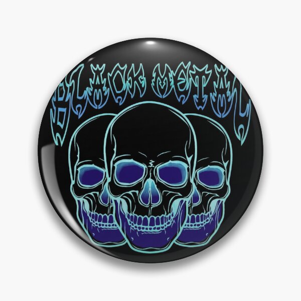 Item preview, Triple Skull Black Metal – Frosted Blue Design designed and sold by FMH.