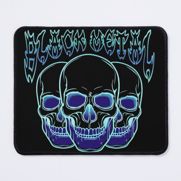 Item preview, Triple Skull Black Metal – Frosted Blue Design designed and sold by FMH.