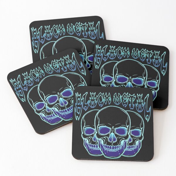 Item preview, Triple Skull Black Metal – Frosted Blue Design designed and sold by FMH.