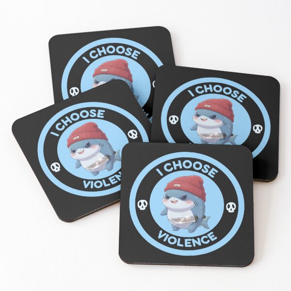 Item preview, ​I Choose Violence Cute Shark designed and sold by Nature's Chibis.