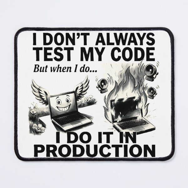 Item preview, Developer Humor I Don't Always Test My Code Gift designed and sold by eikulabs.
