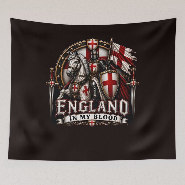 Item preview, England St George Flag Design Patriotic England In My Blood St Georges Day English Flag Design designed and sold by adsman68.