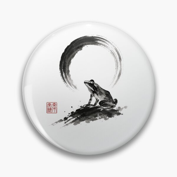 Item preview, Minimalist Frog Enso Ink Art designed and sold by Zen Ink Japan.