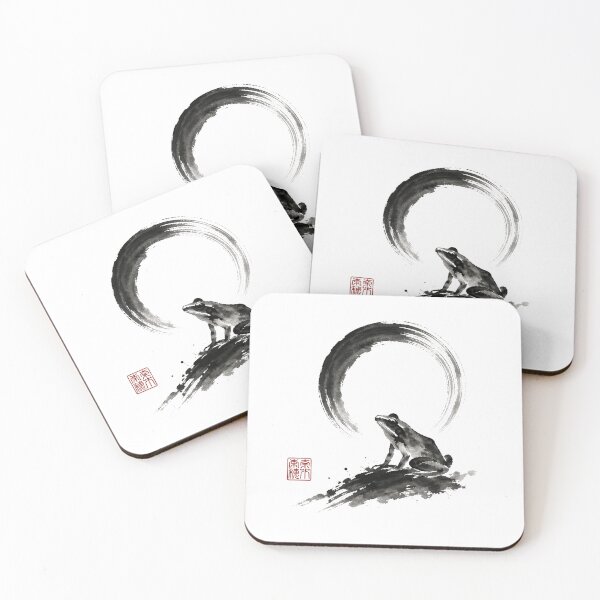 Item preview, Minimalist Frog Enso Ink Art designed and sold by Zen Ink Japan.