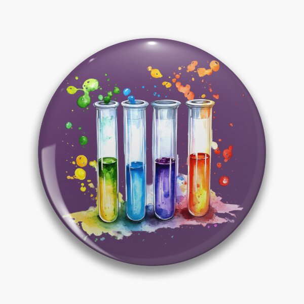 Item preview, Watercolor Science-Chemistry Four Test Tubes designed and sold by GrinGalore.