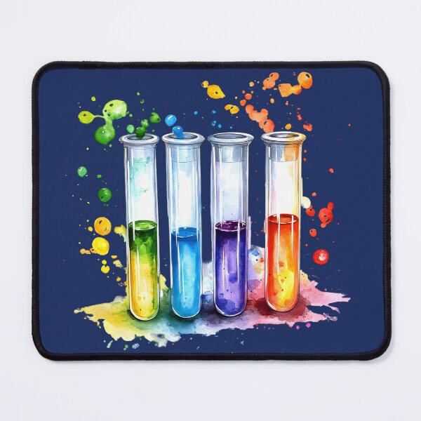 Item preview, Watercolor Science-Chemistry Four Test Tubes designed and sold by GrinGalore.