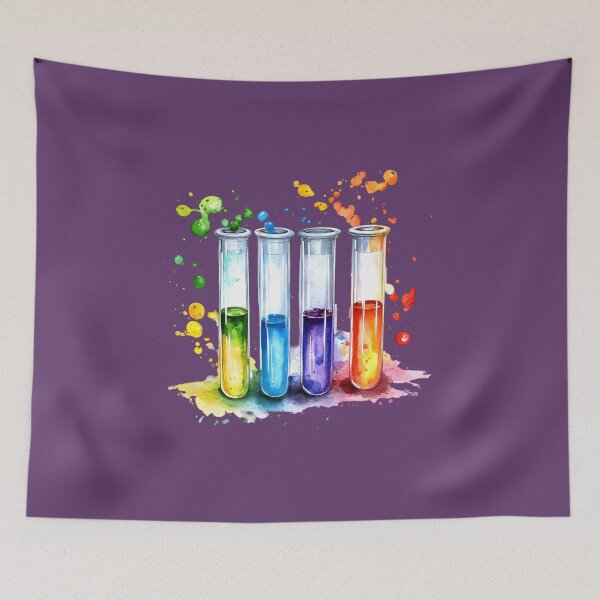 Item preview, Watercolor Science-Chemistry Four Test Tubes designed and sold by GrinGalore.
